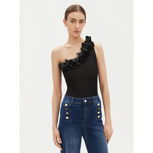 Fracomina Tank top FR25ST2018J46301 Czarny Regular Fit ze sklepu MODIVO w kategorii Bluzki damskie - zdjęcie 182659634