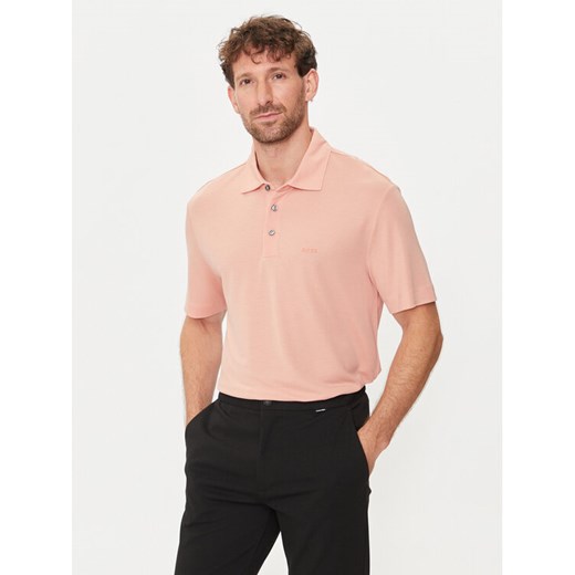 Boss Polo Press 55 50508830 Różowy Regular Fit ze sklepu MODIVO w kategorii T-shirty męskie - zdjęcie 182659690