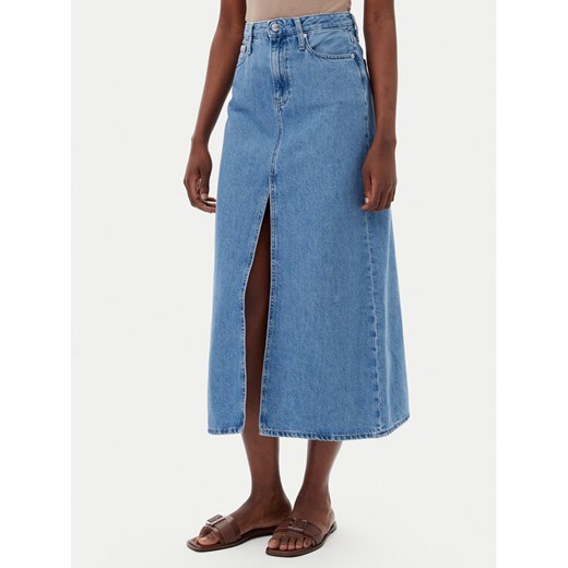 Calvin Klein Jeans Spódnica jeansowa J20J225192 Niebieski Regular Fit ze sklepu MODIVO w kategorii Spódnice - zdjęcie 182659702