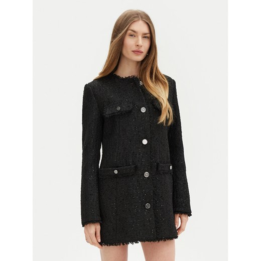 Guess Płaszcz przejściowy W5RL20 WGVS2 Czarny Regular Fit ze sklepu MODIVO w kategorii Płaszcze damskie - zdjęcie 182659780