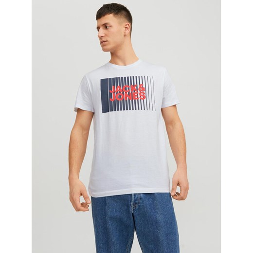 Jack&Jones T-Shirt Corp 12233999 Biały Standard Fit ze sklepu MODIVO w kategorii T-shirty męskie - zdjęcie 182659790