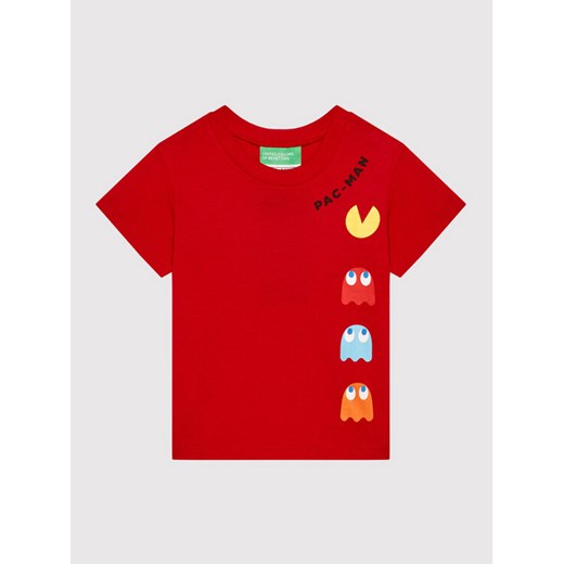 United Colors Of Benetton T-Shirt PAC-MAN 3096G102F Czerwony Regular Fit ze sklepu MODIVO w kategorii Koszulki niemowlęce - zdjęcie 182659821