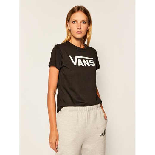 Vans T-Shirt Flying V Crew Tee VN0A3UP4 Czarny Regular Fit ze sklepu MODIVO w kategorii Bluzki damskie - zdjęcie 182659843