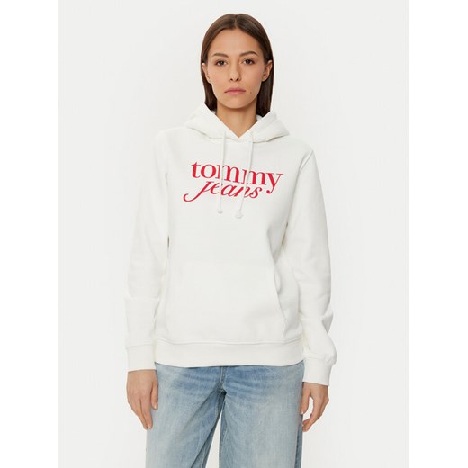 Tommy Jeans Bluza DW0DW20170 Écru Regular Fit ze sklepu MODIVO w kategorii Bluzy damskie - zdjęcie 182659894