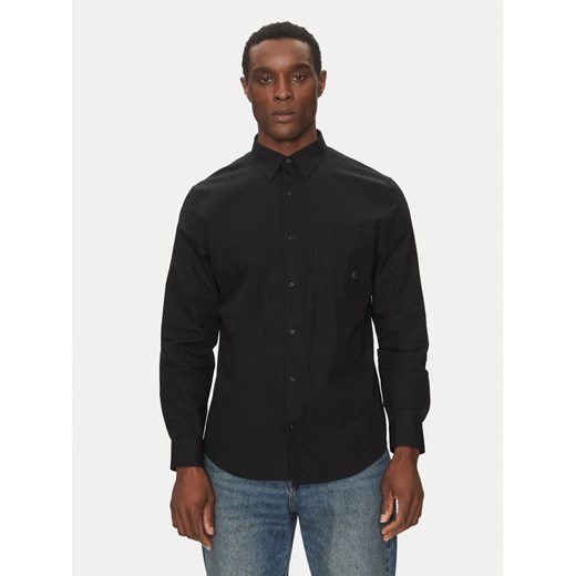 Calvin Klein Jeans Koszula LV040QM160 Czarny Regular Fit ze sklepu MODIVO w kategorii Koszule męskie - zdjęcie 182659914