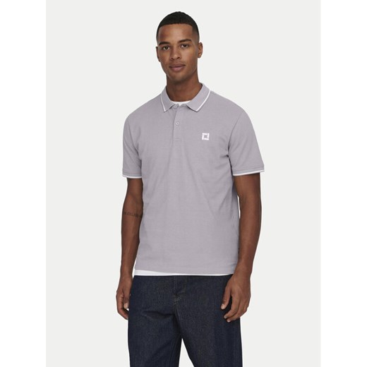 Only & Sons Polo Fletcher 22024827 Fioletowy Regular Fit ze sklepu MODIVO w kategorii T-shirty męskie - zdjęcie 182659962