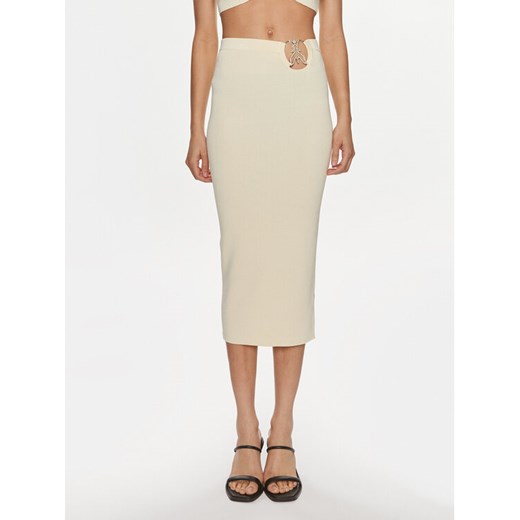 Patrizia Pepe Spódnica ołówkowa 2G0974/K021-W362 Écru Modern Slim Fit ze sklepu MODIVO w kategorii Spódnice - zdjęcie 182659981