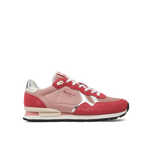 Pepe Jeans Sneakersy Brit Heritage W PLS31474 Różowy ze sklepu MODIVO w kategorii Buty sportowe damskie - zdjęcie 182660001