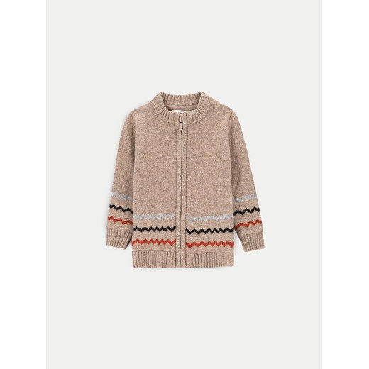 Coccodrillo Kardigan ZC4172201BBN Beżowy Regular Fit ze sklepu MODIVO w kategorii Bluzy i swetry - zdjęcie 182660063