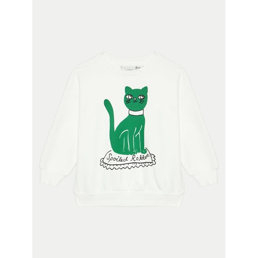 Mini Rodini Bluza Cat 2472012110 Biały Regular Fit ze sklepu MODIVO w kategorii Bluzy dziewczęce - zdjęcie 182660080