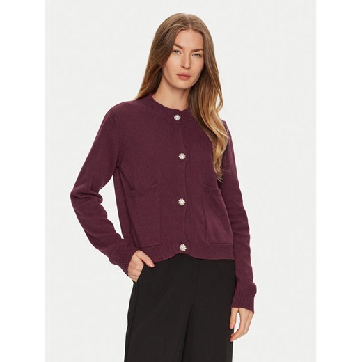 ViCOLO Kardigan 77100S Bordowy Regular Fit ze sklepu MODIVO w kategorii Swetry damskie - zdjęcie 182660130