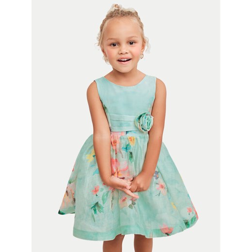 Abel & Lula Sukienka elegancka 5053 Zielony Regular Fit ze sklepu MODIVO w kategorii Sukienki dziewczęce - zdjęcie 182660401