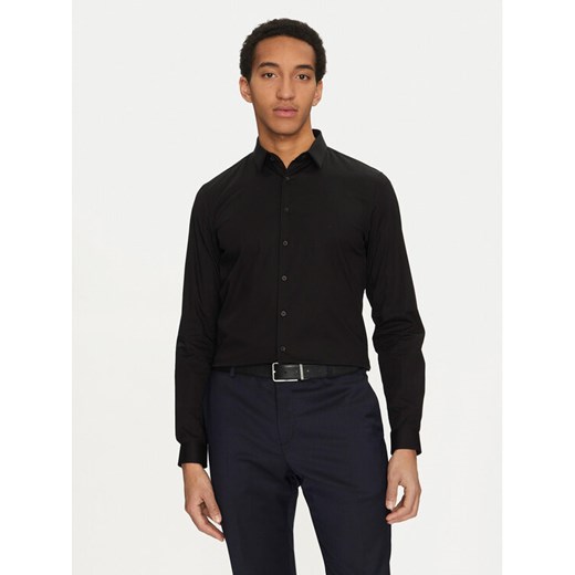 Calvin Klein Koszula K10K112743 Czarny Extra Slim Fit ze sklepu MODIVO w kategorii Koszule męskie - zdjęcie 182660421