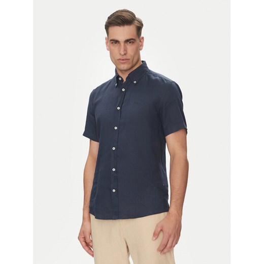 BOSS Koszula H-Roan 50539352 Granatowy Slim Fit ze sklepu MODIVO w kategorii Koszule męskie - zdjęcie 182660494
