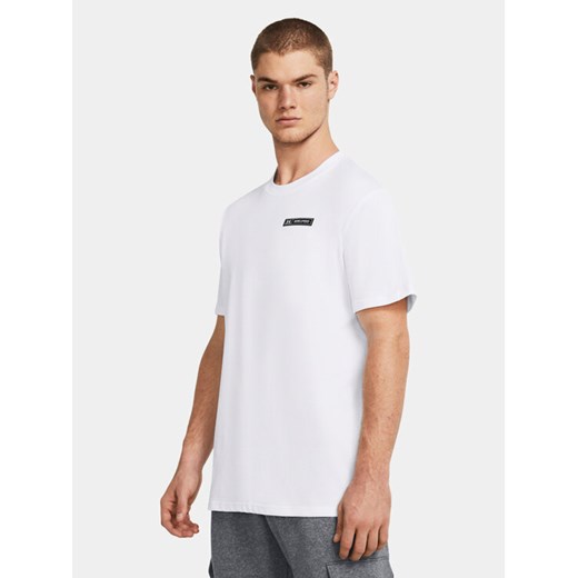 Under Armour T-Shirt Ua Hw Armour Label Ss 1382831-100 Biały Loose Fit Under Armour L MODIVO