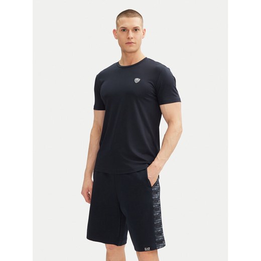 EA7 Emporio Armani T-Shirt 8NPT16 PJRGZ 1562 Granatowy Regular Fit ze sklepu MODIVO w kategorii T-shirty męskie - zdjęcie 182660591