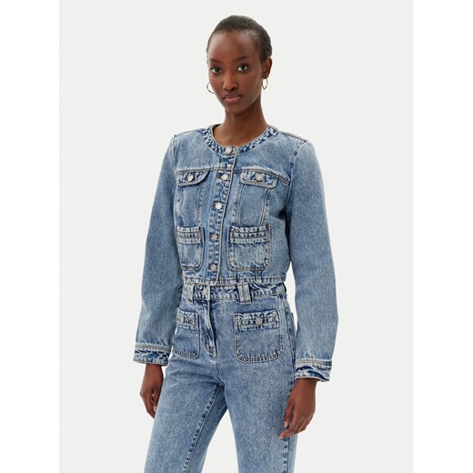 Morgan Kurtka jeansowa 251-VCHARME Niebieski Regular Fit ze sklepu MODIVO w kategorii Kurtki damskie - zdjęcie 182660640