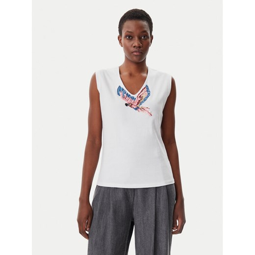 Lola Casademunt by Maite Top MS2515019 Biały Regular Fit ze sklepu MODIVO w kategorii Bluzki damskie - zdjęcie 182660650