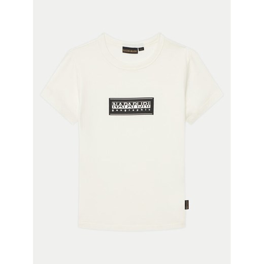 Napapijri T-Shirt Chamois NP0A4ILE S Biały Regular Fit ze sklepu MODIVO w kategorii T-shirty chłopięce - zdjęcie 182660713
