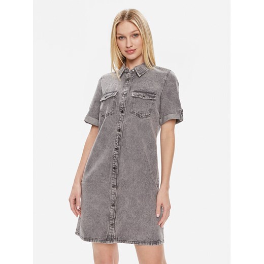 Vero Moda Sukienka jeansowa Jennie 10309665 Szary Regular Fit ze sklepu MODIVO w kategorii Sukienki - zdjęcie 182660804