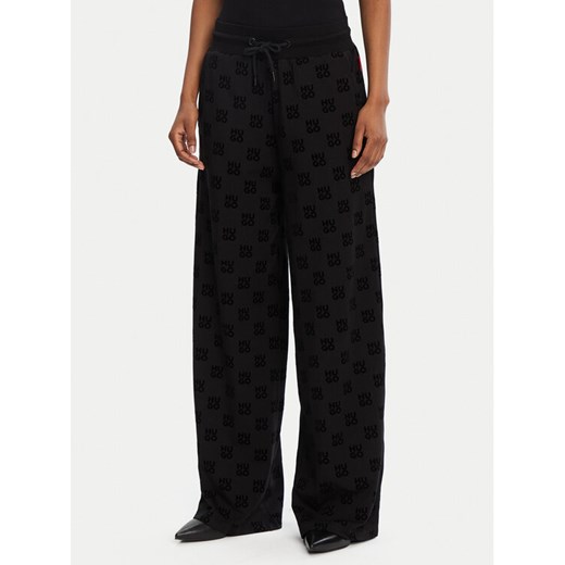 HUGO Spodnie dresowe Flokki 50531676 Czarny Relaxed Fit S MODIVO