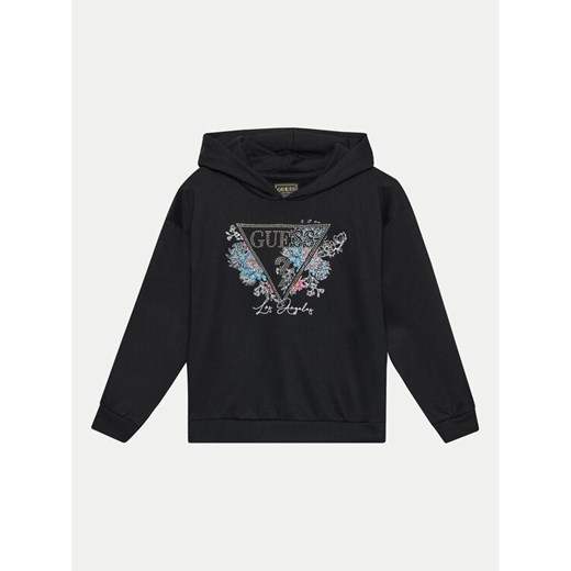 Guess Bluza J4YQ09 KAX74 Czarny Regular Fit ze sklepu MODIVO w kategorii Bluzy chłopięce - zdjęcie 182660844