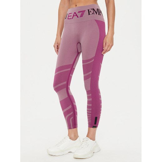EA7 Emporio Armani Legginsy 6DTP51 TJDGZ 2305 Różowy Slim Fit ze sklepu MODIVO w kategorii Spodnie damskie - zdjęcie 182660863
