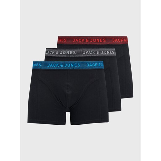 Jack&Jones Komplet 3 par bokserek Waistband 12127816 Czarny ze sklepu MODIVO w kategorii Majtki męskie - zdjęcie 182660864