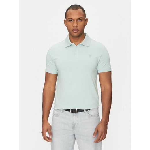Guess Polo M5GP66 J1314 Zielony Regular Fit ze sklepu MODIVO w kategorii T-shirty męskie - zdjęcie 182660970