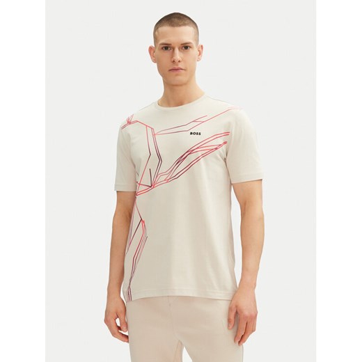 BOSS T-Shirt Beetle 50542048 Beżowy Regular Fit ze sklepu MODIVO w kategorii T-shirty męskie - zdjęcie 182660973