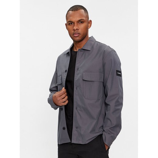 Calvin Klein Koszula K10K109920 Szary Regular Fit Calvin Klein M MODIVO