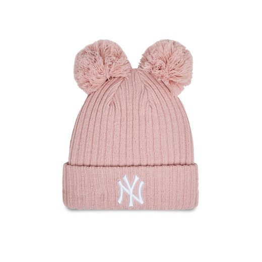 New Era Czapka Wmns Double Pom Nyy 60364289 Różowy ze sklepu MODIVO w kategorii Czapki zimowe damskie - zdjęcie 182661022