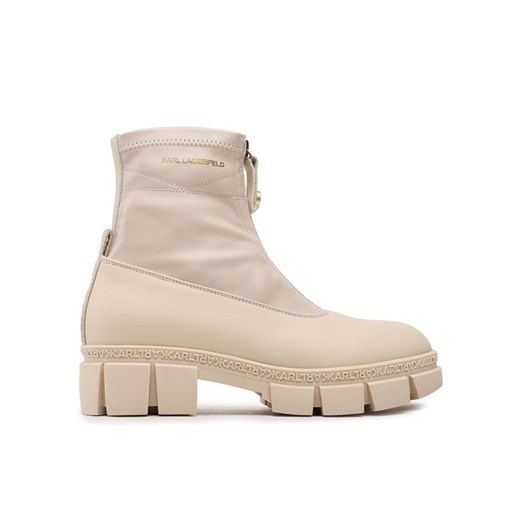 KARL LAGERFELD Botki KL43260 Beżowy ze sklepu MODIVO w kategorii Workery damskie - zdjęcie 182661080