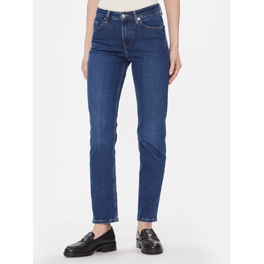 Tommy Hilfiger Jeansy Classic WW0WW40648 Granatowy Straight Fit ze sklepu MODIVO w kategorii Jeansy damskie - zdjęcie 182661094