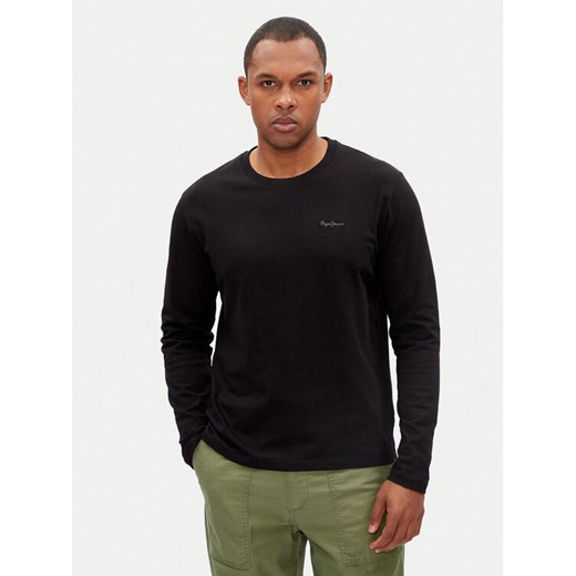 Pepe Jeans Longsleeve Connor PM509219 Czarny Regular Fit ze sklepu MODIVO w kategorii T-shirty męskie - zdjęcie 182661101