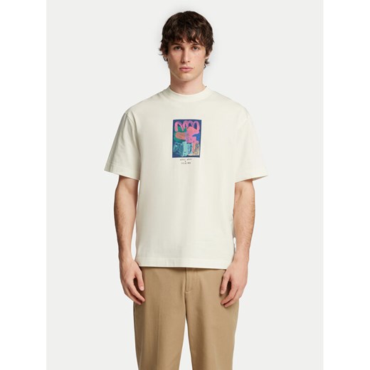 Selected Homme T-Shirt Will 16097225 Écru Relaxed Fit ze sklepu MODIVO w kategorii T-shirty męskie - zdjęcie 182661120