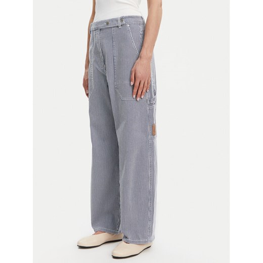 Munthe Jeansy Fancie 251141425106 Granatowy Wide Leg ze sklepu MODIVO w kategorii Jeansy damskie - zdjęcie 182661140