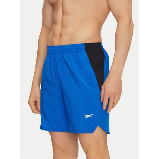 Reebok Szorty sportowe 112634 Niebieski Regular Fit ze sklepu MODIVO w kategorii Spodenki męskie - zdjęcie 182661352