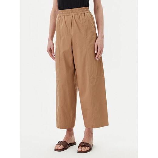 Weekend Max Mara Spodnie materiałowe Milva 2515131092 Brązowy Relaxed Fit ze sklepu MODIVO w kategorii Spodnie damskie - zdjęcie 182661383