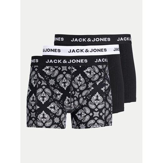 Jack&Jones Komplet 3 par bokserek Paris 12259575 Czarny ze sklepu MODIVO w kategorii Majtki męskie - zdjęcie 182661401