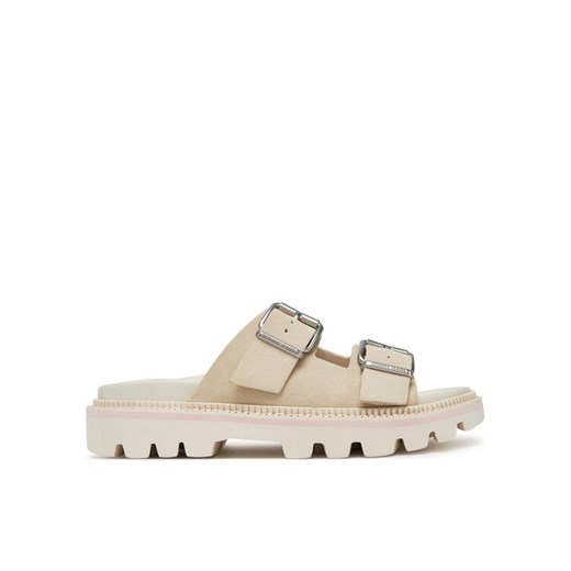 Tommy Jeans Klapki Double Strap Sandal Suede EN0EN02797 Écru ze sklepu MODIVO w kategorii Klapki damskie - zdjęcie 182661471