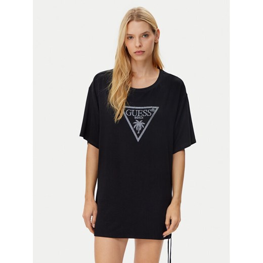Guess T-Shirt E4GI00 K68D2 Czarny Regular Fit ze sklepu MODIVO w kategorii Bluzki damskie - zdjęcie 182661534