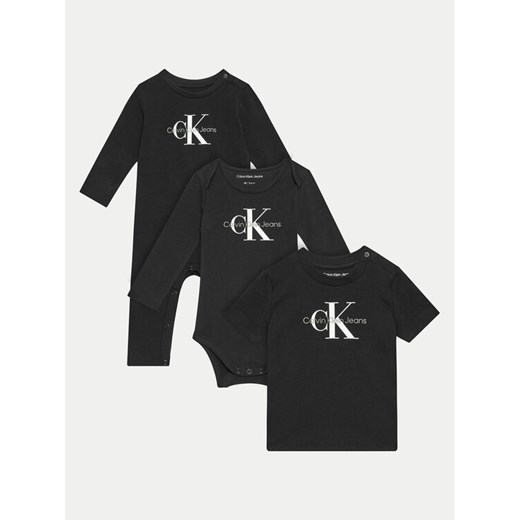 Calvin Klein Jeans Komplet dziecięcy Monlogo Essentials Giftpack IN0IN00212 Czarny Regular Fit ze sklepu MODIVO w kategorii Odzież dla niemowląt - zdjęcie 182661561