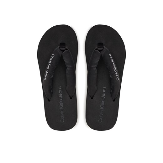 Calvin Klein Jeans Japonki Beach Wedge Sandal Padded Ny YW0YW01397 Czarny ze sklepu MODIVO w kategorii Klapki damskie - zdjęcie 182661600