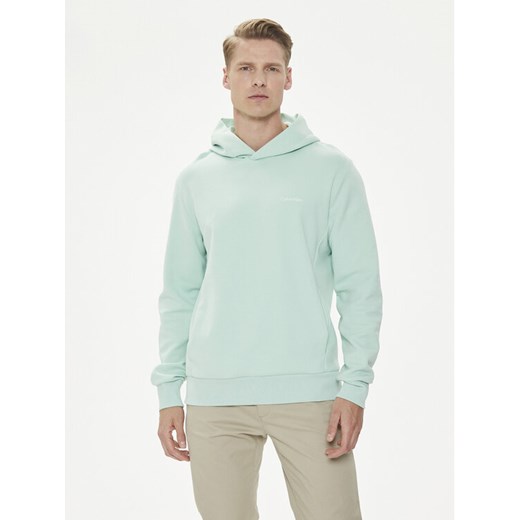 Calvin Klein Bluza Micro Logo K10K109927 Zielony Regular Fit ze sklepu MODIVO w kategorii Bluzy męskie - zdjęcie 182661663
