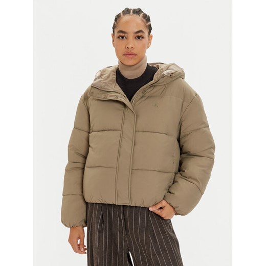 Calvin Klein Jeans Kurtka zimowa J20J224112 Beżowy Regular Fit ze sklepu MODIVO w kategorii Kurtki damskie - zdjęcie 182661684