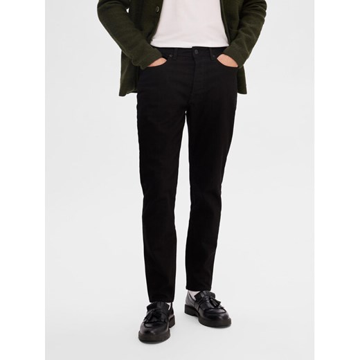 Selected Homme Chinosy 16090492 Czarny Slim Tapered Fit ze sklepu MODIVO w kategorii Spodnie męskie - zdjęcie 182661703