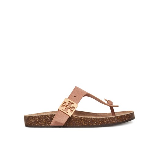Tory Burch Japonki 150910 Beżowy ze sklepu MODIVO w kategorii Klapki damskie - zdjęcie 182661722