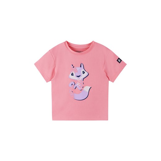 Reima T-Shirt 5200351A Różowy Regular Fit ze sklepu MODIVO w kategorii Bluzki dziewczęce - zdjęcie 182661790