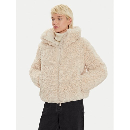 Save The Duck Kożuch D31990W CURL19 Beżowy Regular Fit ze sklepu MODIVO w kategorii Kożuchy - zdjęcie 182661810